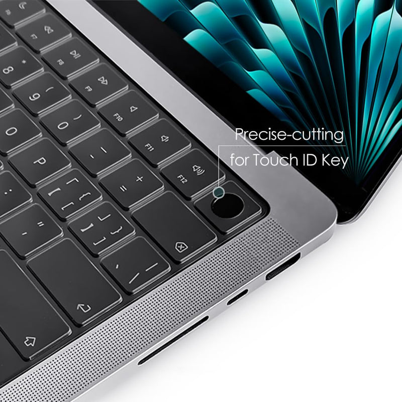 ProElife Keyboard Cover Skin for 2024-2022 MacBook Air 13.6 inch 15.3 inch M3 M2 Chip A2681 A2941 U.S Enter TPU Protector for Newest MacBook Air 13'' 15'' M3 M2 2024 2023 2022 Accessory (Transparent) Transparent