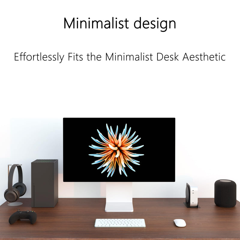 Mac mini M4 Stand,Accessories for Mac Mni M4 Pro 2024, Desktop Vertical Mount, with Soft Padding, Improved Heat Dissipation, Easy Port Access,Spacen Saving Minimalist Design,Black