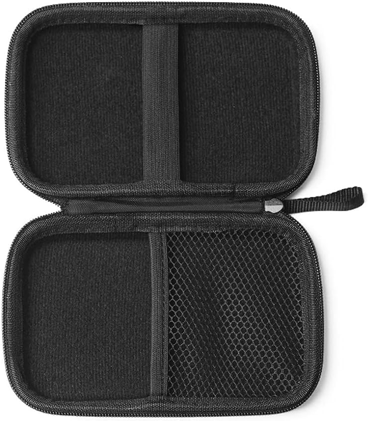 Blueshaweu Case Compatible with Onetouch Ultra Plus Reflect Protective Case with Space for Blood Glucose Monitor with Mesh Compartment for Test Strips and Accessories, black, Clean