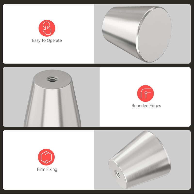 homdiy 15 Pack Brushed Nickel Cabinet Knobs Silver Dresser Knobs Small Drawer Pulls Round Kitchen Cabinet Hardware