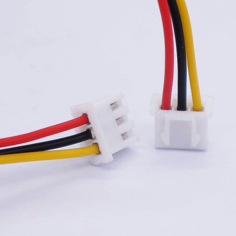 Taiss Pack of 3 1K Ohm Linear Taper Rotary Potentiometer WH148 B1K 3 Pin with XH2.54-3P Connection Cable + Black Button Cover Cap 148-1k-BKL