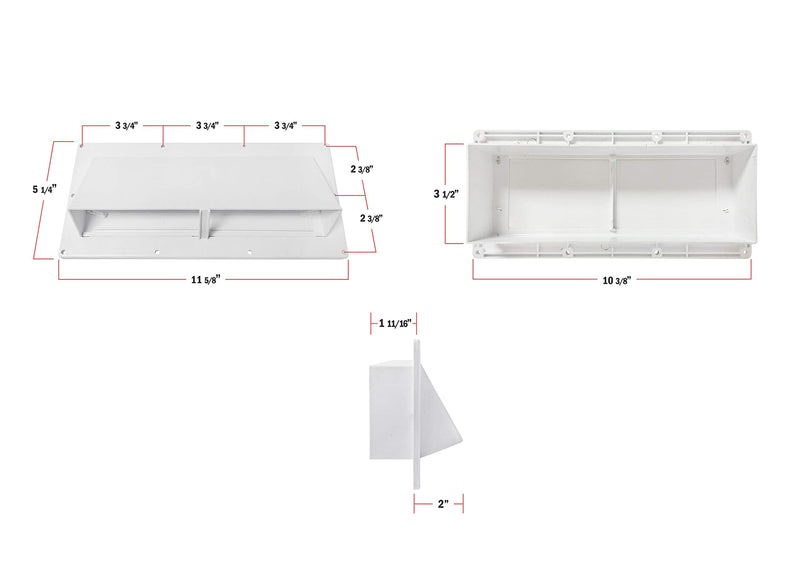 Camp'N RV Stove Vent Cover (White) RV Range Vent Cover - RV Range Vent Exterior Cover for RV Range Hood Exhaust Vent Cover for Outside/Exterior Camper Side Vent - RV Microwave Vent Cover 1 Pack White