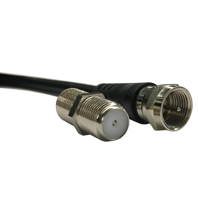 Chaowei TV Antenna Extension Coaxial Cable(15ft) with Coaxial Coupler,F Type Connector-Ideal for Digital TV Aerial, Satellite Cable Extension-15 Feet