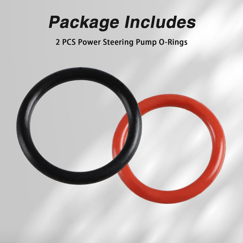 2PCS Power Steering Pump Rubber Inlet & Outlet O-Ring Seals Compatible with Honda Civic CR-V Element Replace # 91370-SV4-000 91345-RDA-A01