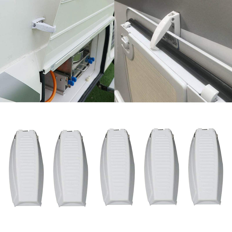 BLACKHORSE-RACING RV Door Holder,White Camper Door Holder Keep The Baggage Door Open for RV Trailer Camper Vans (5) 5