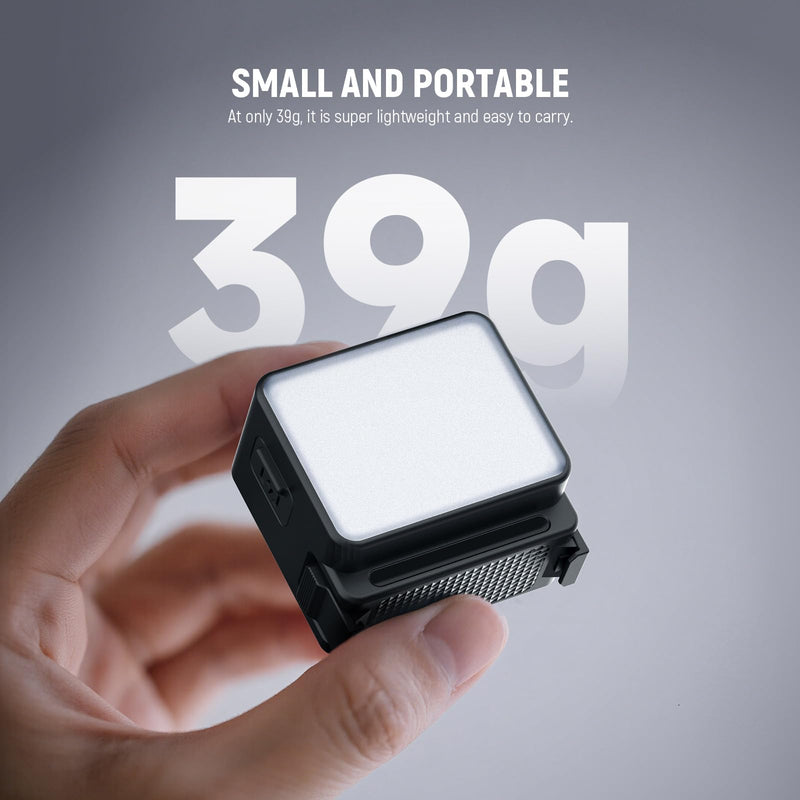NEEWER Basics M20 Magnetic LED Camera Light Compatible with DJI OSMO Nano Action 3 4 5 Pro Cage NEEWER AC009 PRO Pocket 3 Accessories Expansion Adapter, Plastic Mini Fill Light Attachment 5600K CRI95+