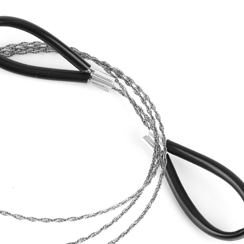ciciglow Stainless Steel Wire Saw for PVC Hoses, Pipes, Hoses, General Tools, Cable Saw, 29.53 Inch Serrated Cutting Cable with Two Handles, for Cutting Wood, Plastic, Bone, Rubber