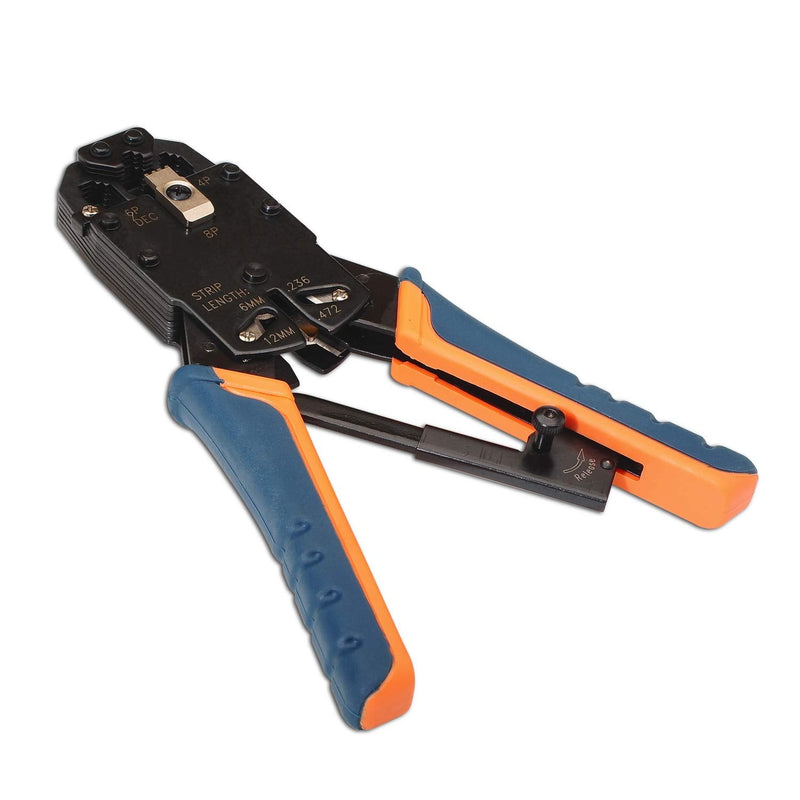 AISENS A142 - 0311 - Stapler Ratchet Crimping Tool RJ10/RJ11/RJ12/RJ45, black
