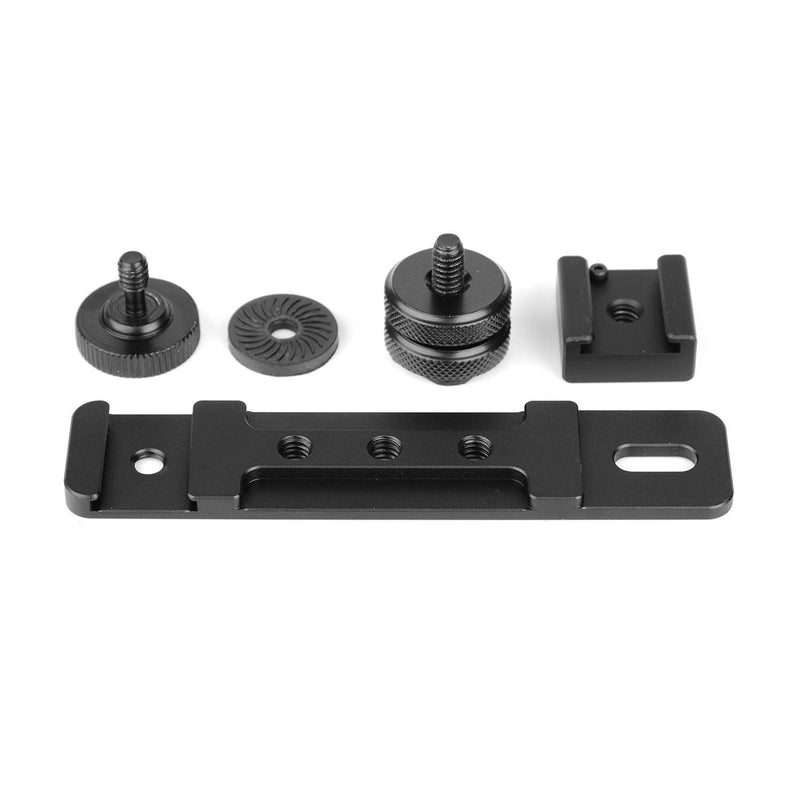 ChromLives Hot Shoe Extension Bar Mount with 1/4'' Hot Shoe Mount Adapter, Dual Straight Mount Flash Bracket Compatible with Nikon Canon Sony Olympus DSLR Camera Camcorder DV
