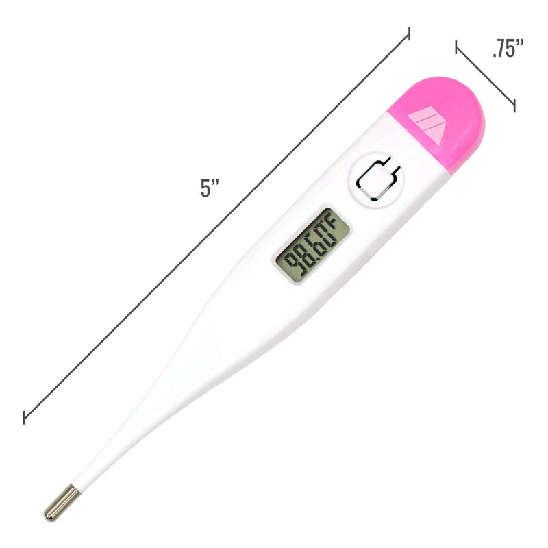 MABIS Digital Basal Body Thermometer for Ovulation Tracking, Fertility, Period Tracking and Natural Family Planning with Beeper and Memory, Oral Use Only White 1 Count (Pack of 1)