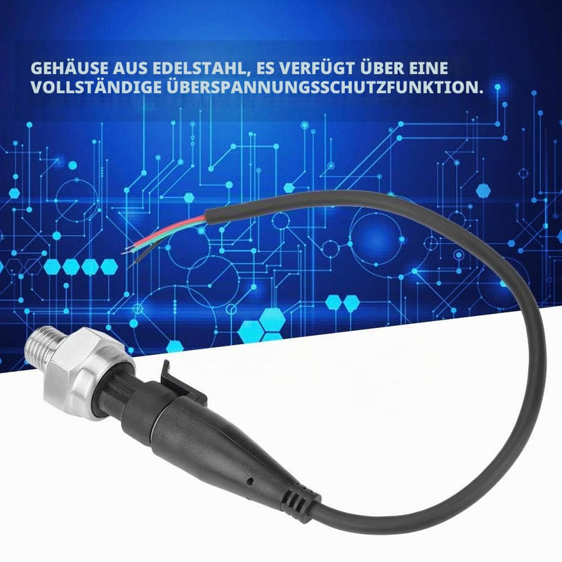 Stainless Steel Pressure Sensor, G1/4 Inch 5V Output 0.5-4.5V/0-5V Pressure Transmitter, Sensor Input for Oil, Fuel, Gas, Air, Water (0-80 PSI) 0--80PSI