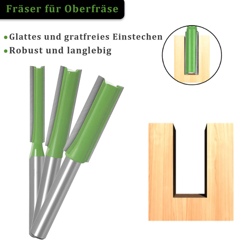 7-piece set of cutters for router, alloy groove cutter 6 mm shank, for wood cutting, DIY woodworking