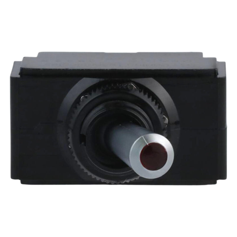 12V Marine Toggle Rocker Switch Kit, Genuine OEM Carling Marine Grade SPST On-Off Maintained, Red Lighted 15A Heavy Duty 3-Pin Panel Sealed for Boat Dash & Automotive