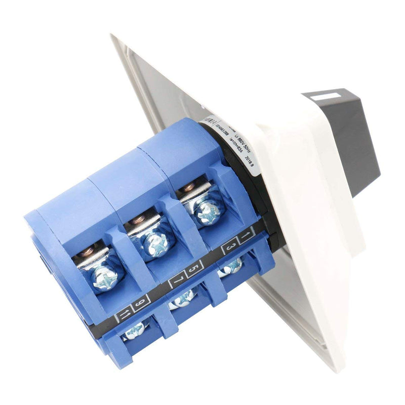 Baomain Universal Rotary Changeover Cam Switch SZW26-63/D303.3D 660V 63A 3 Position 3 Phase with Master Switch Exterior Box LW28-63/4 | Maintained 1-0-2 3-Pole 12-Terminal Rotary Changeover Switch For Motor Control & Generator MTS,heavy-duty,SZW26-63/D...