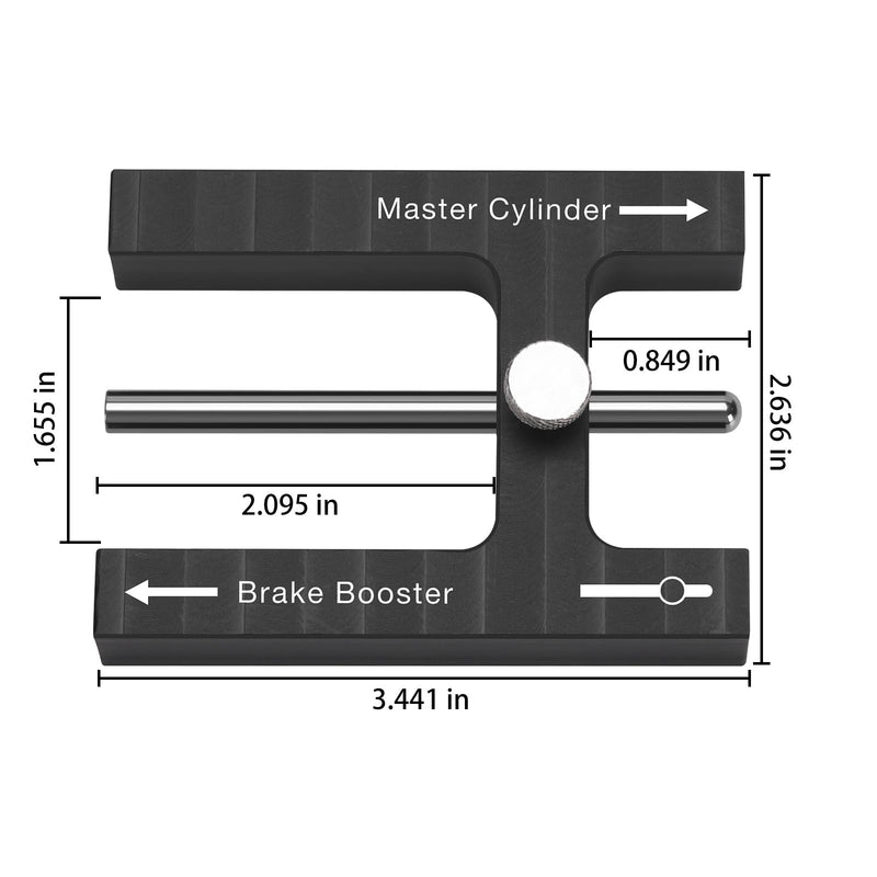 briidea Brake Adjustment Tool, Brake Booster Adjustment Tool with Magnet Design for Most Brake Boosters with Adjustable Pins, Black