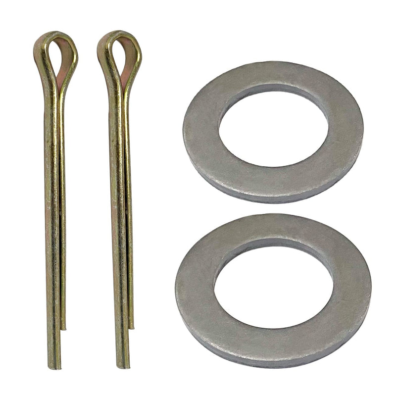 Trailer Nut Kit 1" Washers & 2.2" Long Cotter Pins Compatible with 1" Shaft Spindle