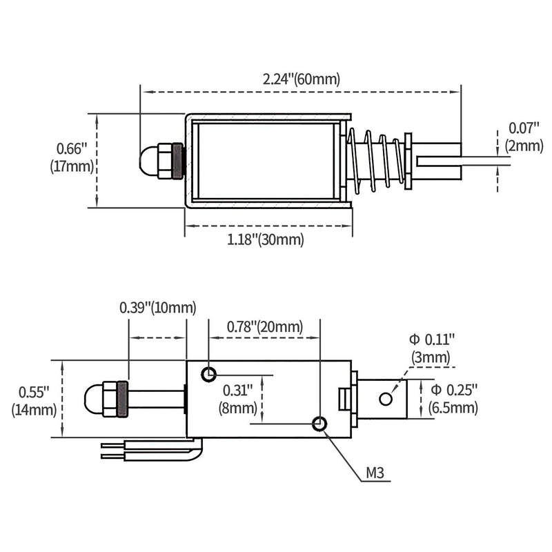 Hechen Electromagnet Electromagnet HS-0730B DC6V 1A 5N 10mm Stroke Push Pull Type Open Frame