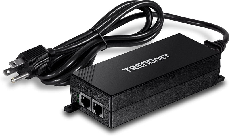 TRENDnet Gigabit Power Over Ethernet Plus Injector, PoE+ (30W) Power Network Distances Up to 100M (328 ft.), Black, TPE-115GI (Pack of 1) PoE+