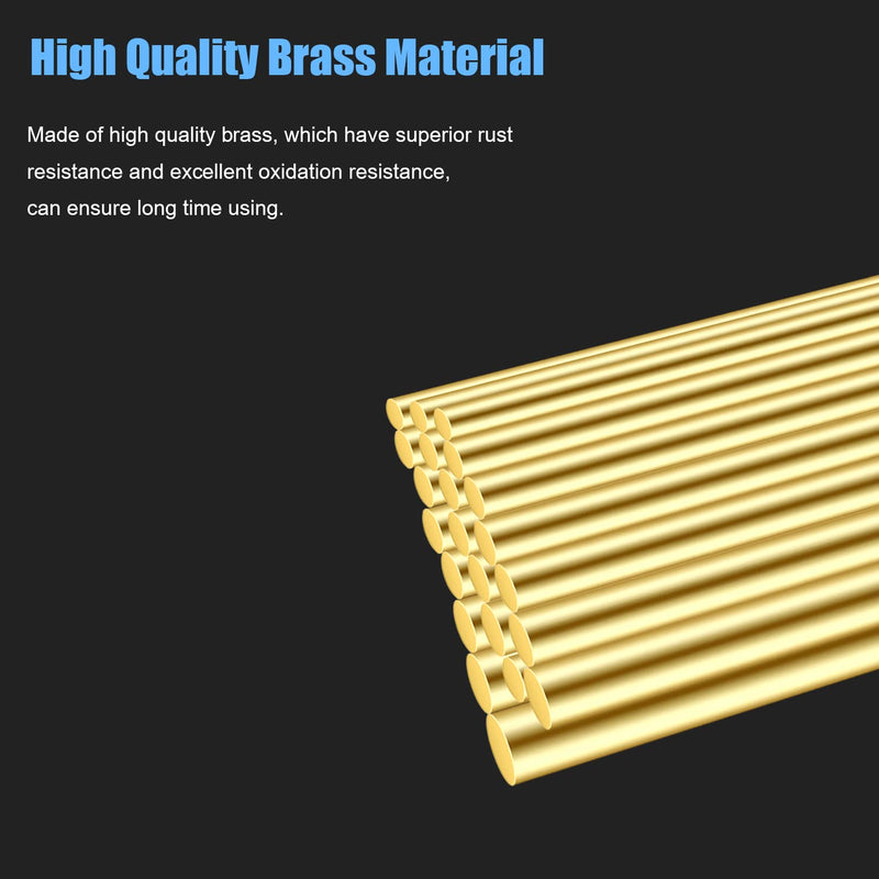 DYWISHKEY 1 Pieces 12 inches 3/4 inch Brass Rods, Brass Round Stock Lathe Bar Stock for DIY Craft Making, Handle Pin, Brass Rod 3/4 inch in Diameter, 12 inches in Length 3/4"x12"
