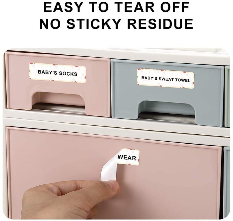 [Australia - AusPower] - NIIMBOT D11 Label Maker Tape Adapted Label Print Paper Standard Laminated Office Labeling Tape Replacement (Transparent) Transparent 