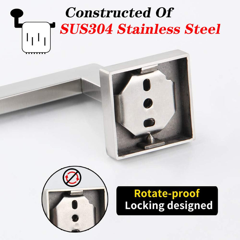 GERZWY SUS 304 Stainless Steel Hand Towel Holder Modern Bathroom Towel Ring Wall Mounted Brushed Finish IG1806-LS