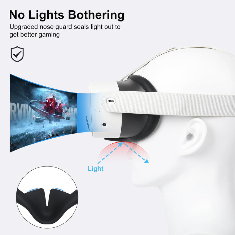 Silicone Face Mask for Meta Quest 3s, Sweat-Proof and Light-Proof Silicone Cover, Comfortable Experience, Enjoy Immersive Virtual Reality