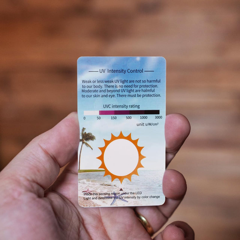 UV Test Card for Reptile Terrariums, Pack of 10, UV Identifiers with Color Changing Protection Tester for Indoor and Outdoor Lighting 3.35 x 2.13 inches