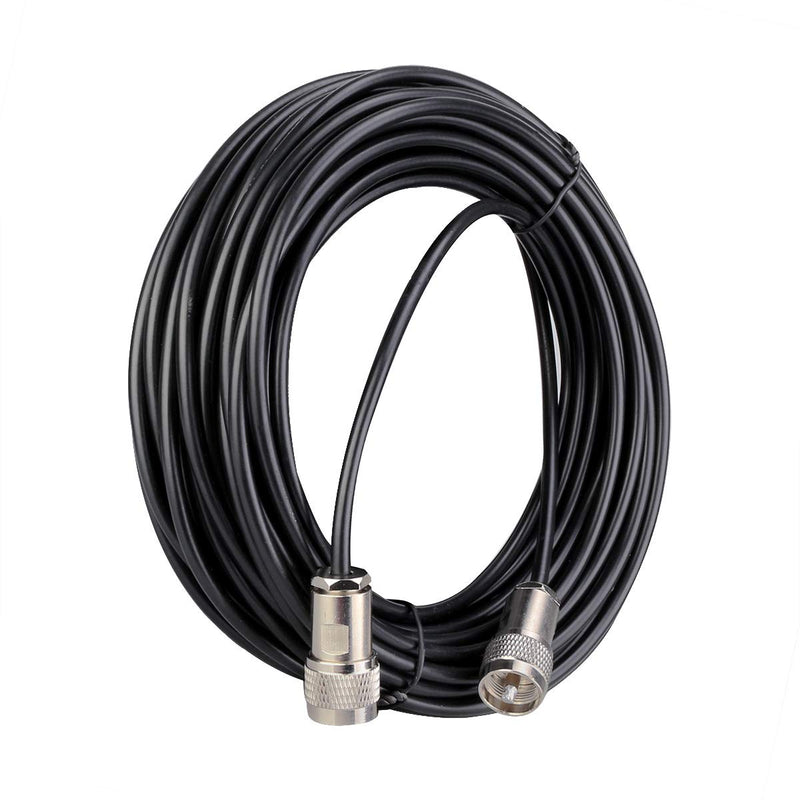 Retevis Coaxial Cable Low Loss Pure Cupper Coax Extend Cable with SL16 Connector Compatible RT97 Repeater Two Way Radio Ham Radio (15 Meters, 1 Pack)