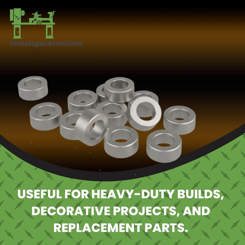 Aluminum Spacer 3/4" OD x .40" ID x 2" Long-Round Spacer Unthreaded Standoff Bushing Plain Finish, Fits Screws Bolts M10 and 3/8" by Metal Spacers Online (10 Pack) 2" Length 10