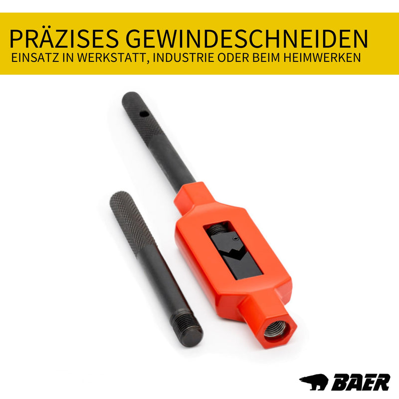 BAER Adjustable Pro Tap Wrench Size 3 | M 5-20 | 7/32-3/4 | G 1/8-1/2 Made of Premium Die-Cast - Holder for Taps - Thread Cutting - Thread Tool GR. 3 | M 5-20 | 7/32-3/4 | G 1/8-1/2