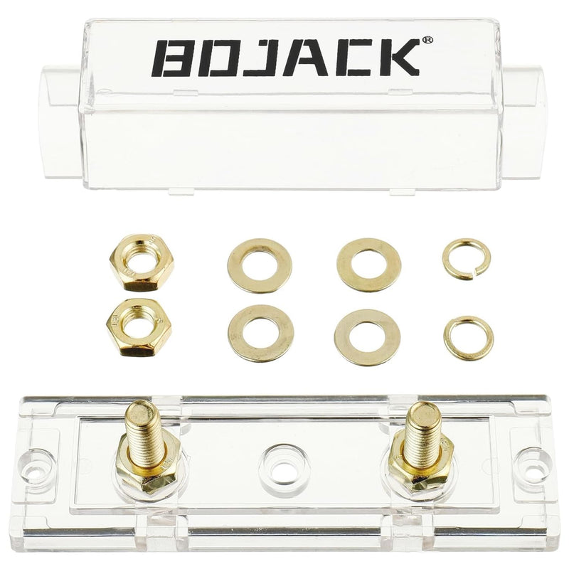 BOJACK 0/2/4 Gauge ANL Fuse Holder and 400 Amp ANL Fuses for 0 2 4 8 Gauge AWG Fuse Block, Fuse Box, Automotive Fuse Holder 400A (Pack of 2)