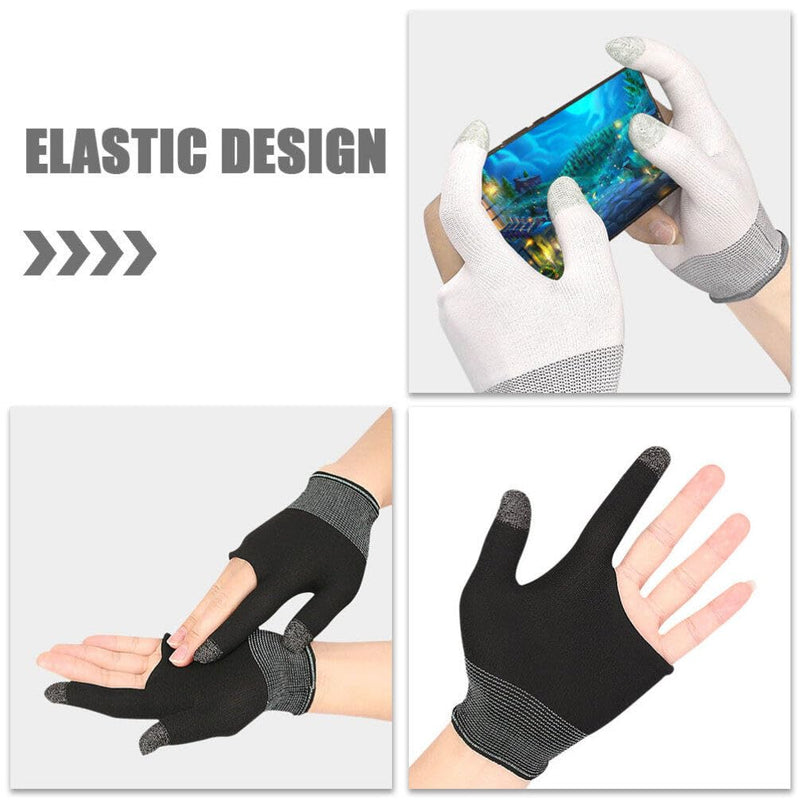 Toddmomy 2 Pairs of Touchscreen Finger Gloves Gaming Finger Sleeves Gaming Finger Gloves Comfort Game Gloves for Mobile Gaming
