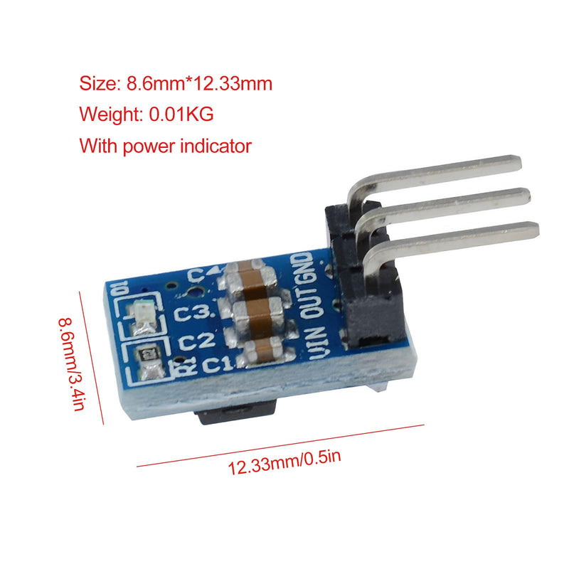 Heemol 10pcs DC Voltage Regulator Step Down Converter 4.75V-12V to 3.3V 800mA Adjusting the Power Supply Regulator of the Power Supply.