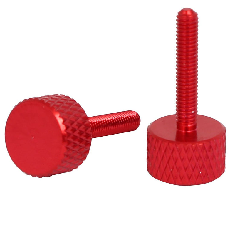 uxcell Computer PC Graphics Card M3x16mm Knurled Head Thumb Screws Wine Red 10pcs