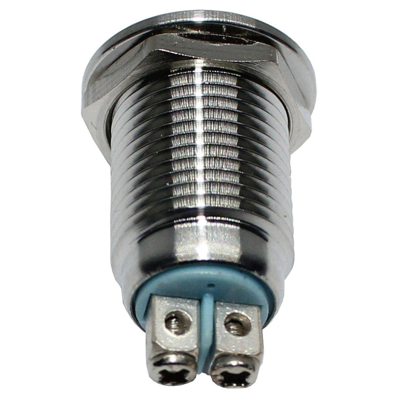 Lumonic LED indicator light 12mm red made of stainless steel I signal light with screw connection - IP67 I signal lamp for car with 6V, 12V & 24V LED voltage