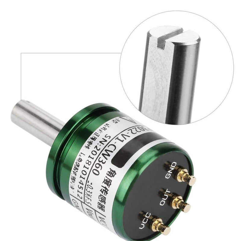 Hall Sensor Resolution, Rotating Hall Angle Sensor 0-360 Degrees 0.088° Resolution Rotation Angle Encoder, 12 Bit Rotatable Hall Sensor 0-5V Analog Output Hall Effect Sensor for Industrial Automation