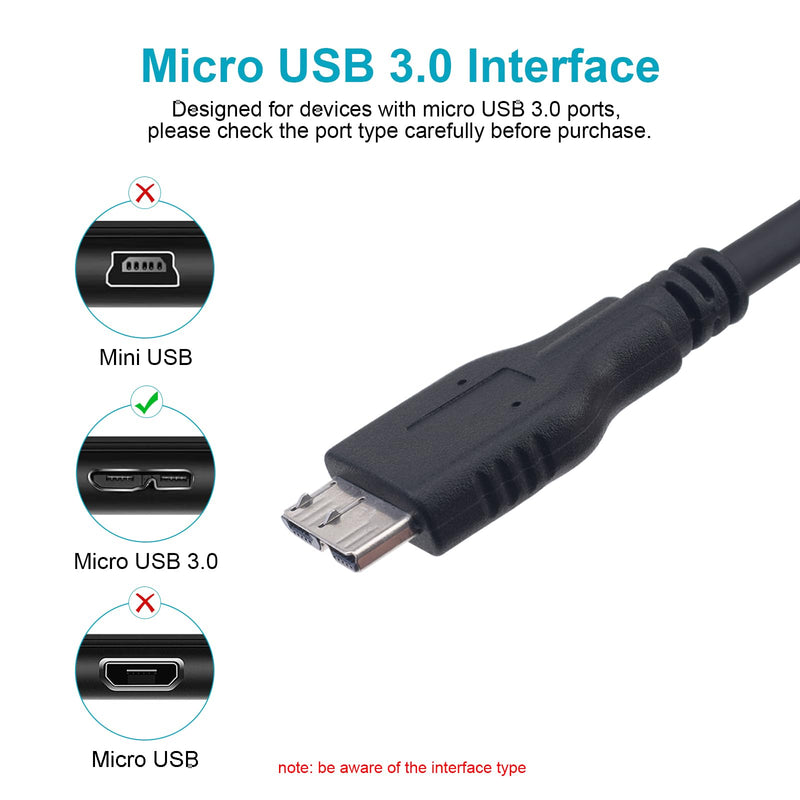 UC-E22 USB Cable Compatible with Nikon D800, D800E, D810, D810A, D850, D500, D5, Canon EOS 5DS, 5DSR, 5D Mark IV, 7D Mark II, FujiFilm GFX50S, X-T2, USB 3.0 A to Micro B Cord