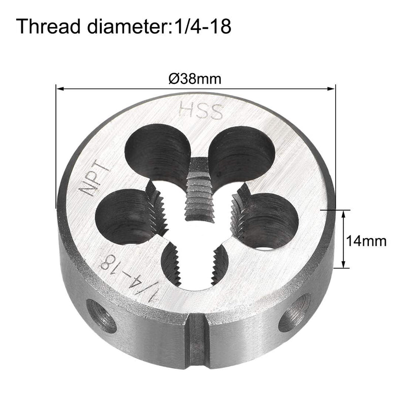 sourcing map Round Die 11/4-18, Cutting Resistant Thread Cutting Die, Alloy Tool Steel Thread Repair Tool