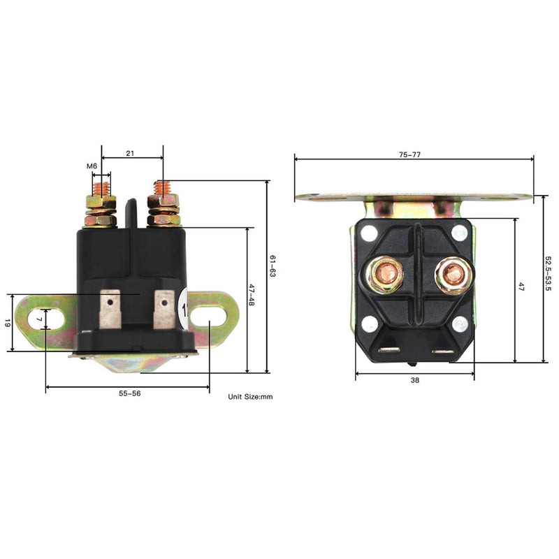 YIXIN Starter Solenoid GY22476 Fit for John Deere 102 105 107 L100 L105 L108 LA100 LA105 LA110 LA115 LT150 LT155 LT160 EZ ZTrak Z225 Z345 Z445 Z525 Z625 Z665