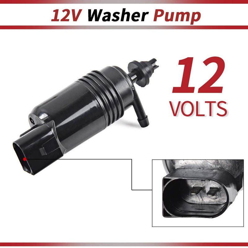 OTUAYAUTO Windshield Washer Pump - Replacement for Chevy Silverado 1500, 2500, 3500, GMC Acadia, Sierra 1500, 2500, 3500, Original Factory OEM: 22999423, 84518407 Washer Fluid Pump with Grommet