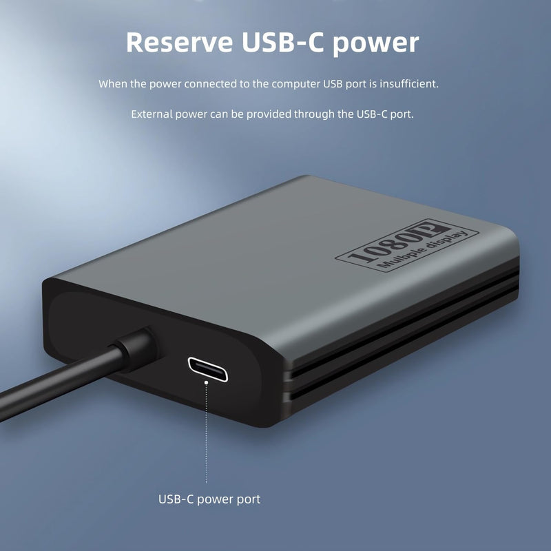 USB C/A 3.0 to Dual HDMI Adapter,MST USB C/A 3.0 to 2X HDMI Monitor Converter, HDM I Splitter for Dual Monitors, Support 3 Different Screens (Extend & Mirror) for Windows & Mac USB C/A 3.0 to Dual HDMI Adapter