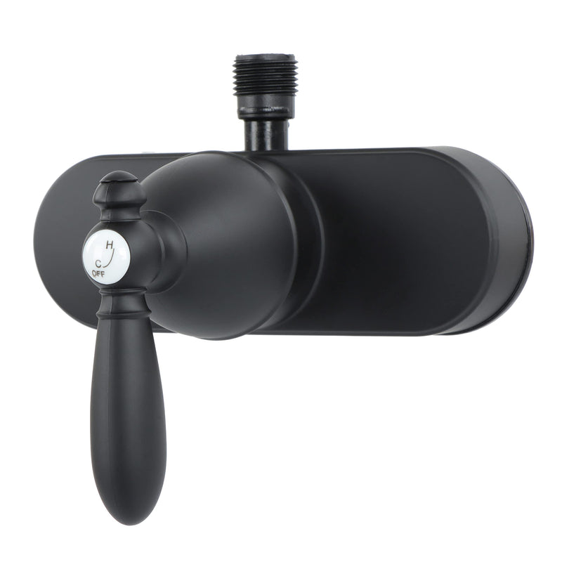 Empire Faucets Single Lever Shower Valve, 1pc - Matte Black RV Bathroom Faucet Valve, Non-Metallic with Vacuum Breaker Black Matte