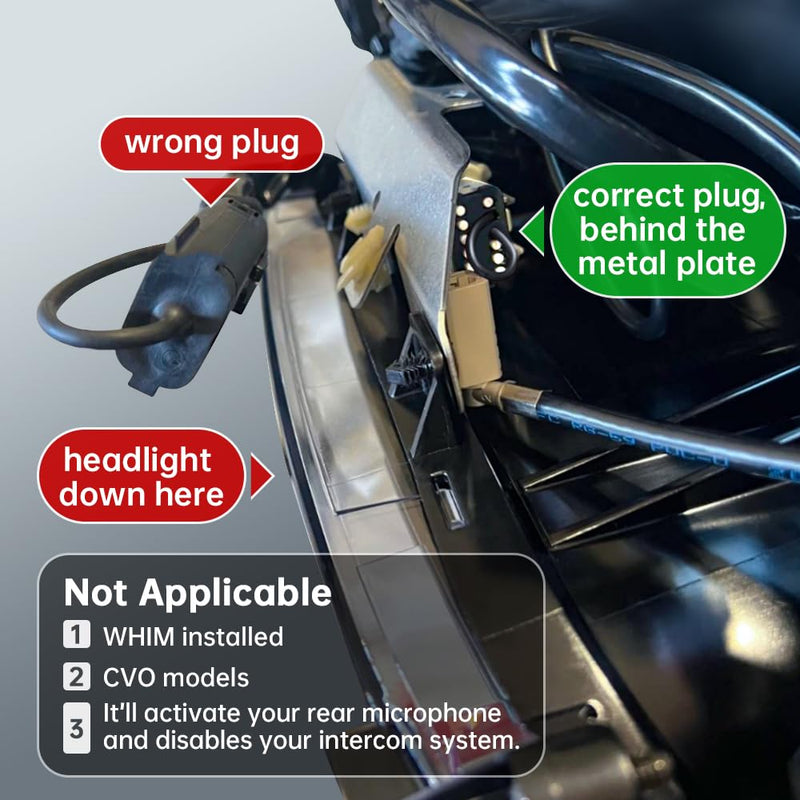 Apple Car Play Jumper Plug for 2019-2023 Harley Davidson Road Glide, Street Glide and HD Ultra Limited with Apple Carplay