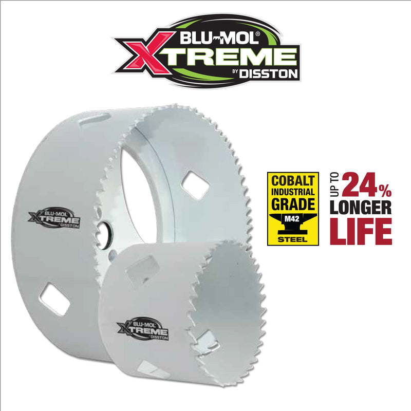 Disston E0211335 4-1/8-Inch Boxed Blu-MOL Xtreme Bi-Metal Hole Saws, 105mm