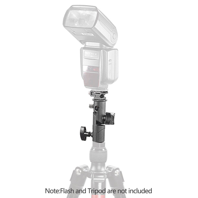 Neewer Professional Universal E Type Camera Flash Speedlite Mount Swivel Light Stand Bracket with Umbrella Holder for Canon Nikon Pentax Olympus and Other Flashes, Studio Light, LED Light(2 Pack) 2 Pack