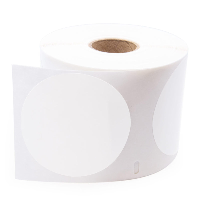 White 2.25" Circle Direct Thermal Labels