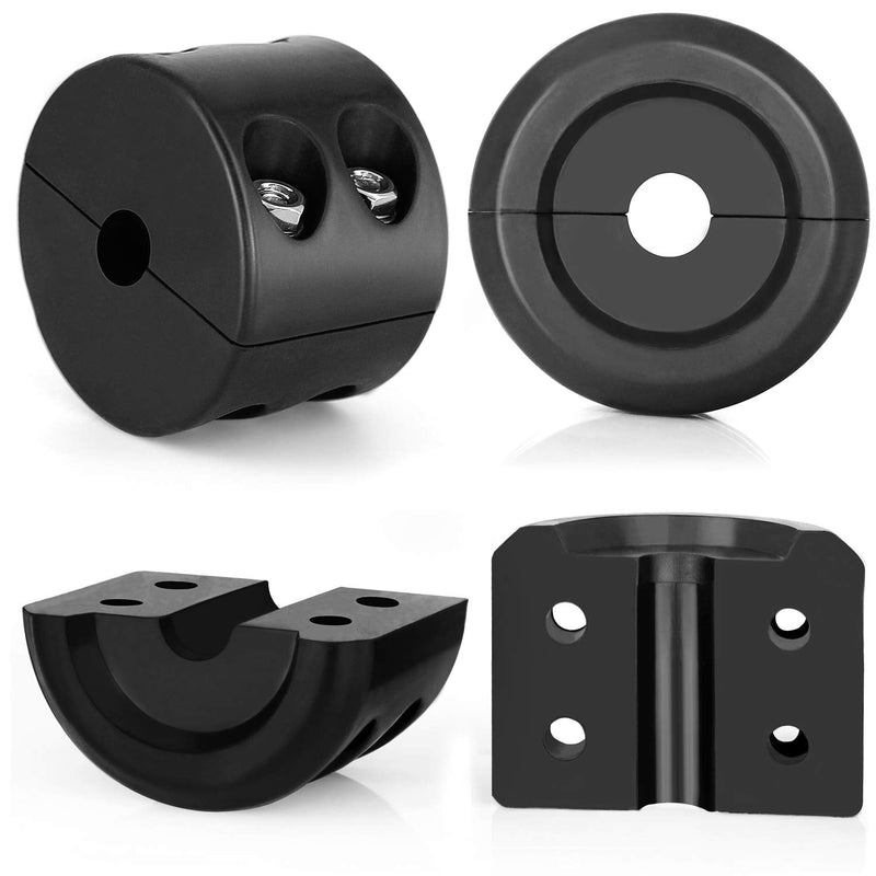 Winch Stopper for Cable. Truck UTV ATV Rubber Winch Cable Stopper, Protects Towing Hook, Synthetic Rope, Cable Line from Wear or Damage, Hawse, Bumper. Quick Installation with Tools. (Black) black