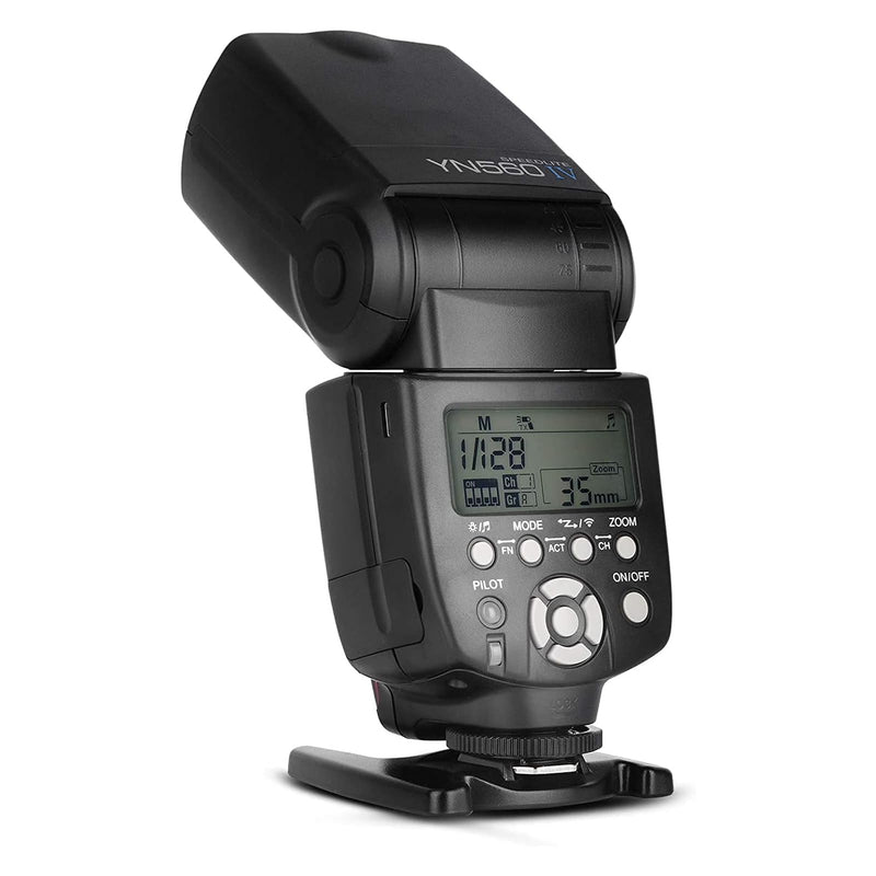 YONGNUO YN560 IV Wireless Flash Speedlite, Master + Slave Flash + Built-in Trigger System, for Canon Nikon Pentax Olympus Fujifilm Panasonic Digital Cameras Black