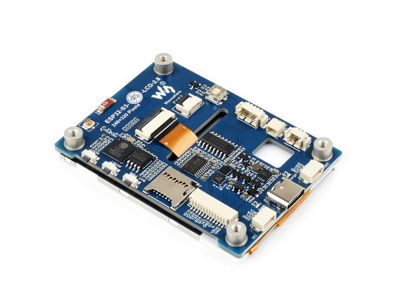 ESP32-S3 2.8inch Display Development Board, Onboard 2.8inch IPS LCD240×320 Resolution, 32-bit LX7 Dual-Core Processor, Up to 240MHz Frequency, Supports WiFi & Bluetooth, with Onboard Antenna