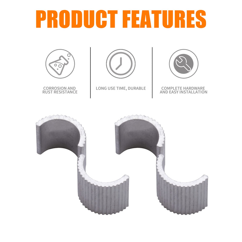 8pcs Handlebar Shim 7/8" Handlebars to 1" Motorcycle Handle Bar Spacer Conversion Shims with Handlebar Mounts Risers Clamp Conversion Shims Reducer Spacers